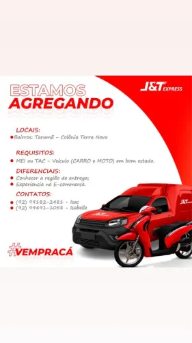 Entregadores Colônia Terra Nova