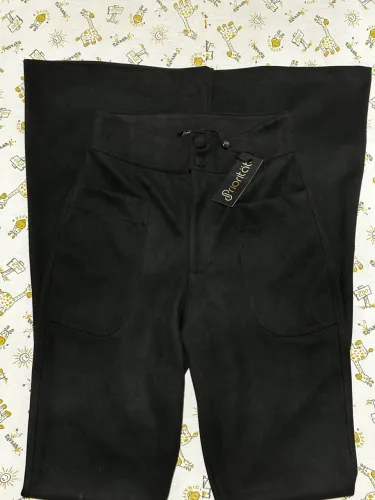 Calça flare suede NOVA