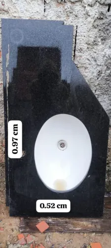 Pias de mármore verde Ubatuba 