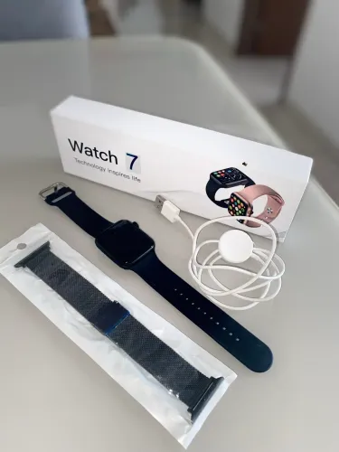 Smartwatch Watch 7 - Estilo Apple 44mm + Pulseira Metalizada Extra