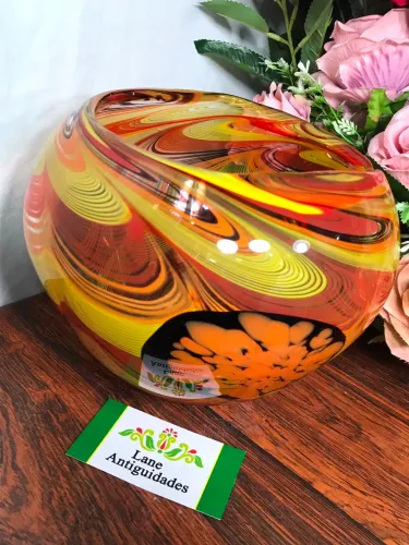 Vaso Bojudo Murano Multicolorido