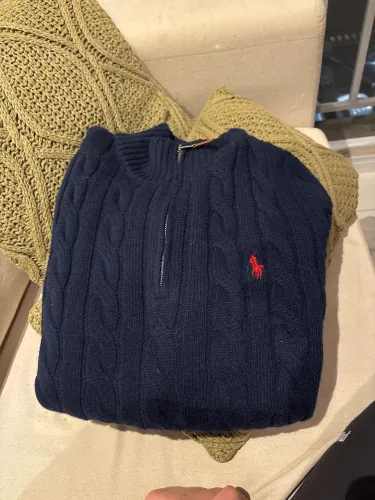 suéter ralph lauren 1/4 zip tricot