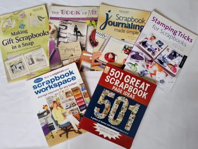 Lote 6 de Livros Importados de Scrapbooking e Técnicas (EUA)