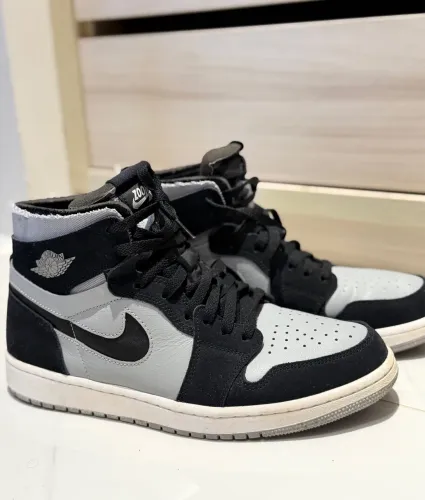Air Jordan 1 Zoom CMFT Black Light Smoke Grey Original Tam. 42