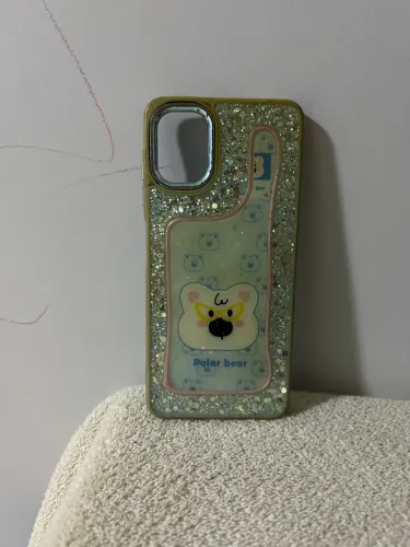 Capinha Polar Bear com glitter para Samsung, linda e conservada ?