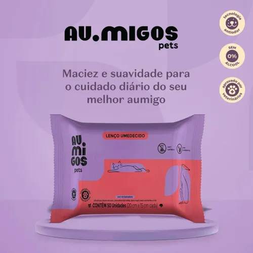 Lenço Umedecido Au.Migos Pets (OBoticário)