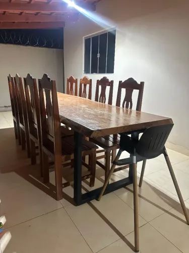 MESA DE MADEIRA ANGELIM PEDRA