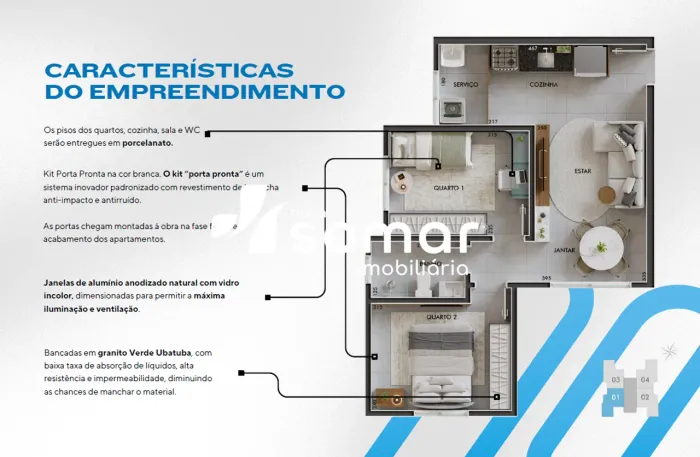 Apartamento à venda, 2 quartos, 1 vaga, Chanadour - Divinopolis/MG