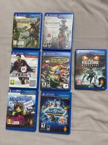 Lote 7 Jogos PS Vita - Killzone, Uncharted, Assassin's Creed e +