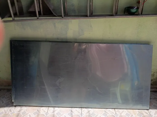 Chapas de aço inox lisa -2 peças