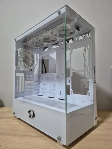 Gabinete Redragon Reflect, Mid Tower, ATX, Lateral de Vidro Temperado, Branco - CA-601W