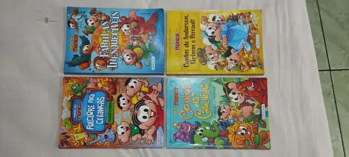 4 livros Coleção de livros Maurício de Souza "Contos"