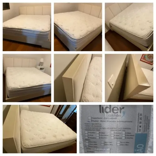 Cama Plataforma + Colchão Casal King