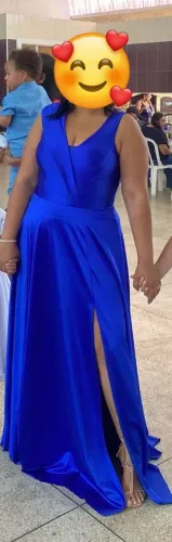 Vestido de festa Madrinha evento Azul Royal etc