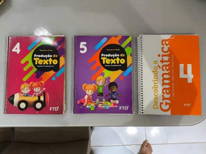 LIVROS DE GRAMÁTICA E PRODUÇÃO DE TEXTO DA FTD 4º E 5º ANO - LEIA O ANÚNCIO
