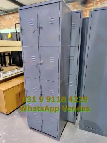 Armário Roupeiro para Vestiário com 8 Portas - Novo - Frete Grátis para BH MG