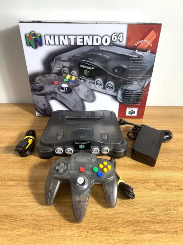 Nintendo 64 jabuticaba + caixa MDF 