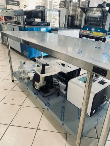 Bh mesa aquecida para montagem de lanches uso profissional
