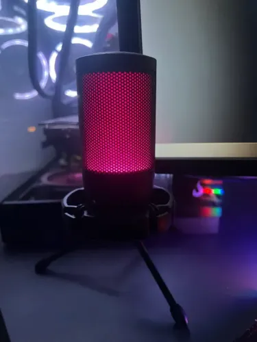 Microfone Fifine de Mesa com Iluminação RGB