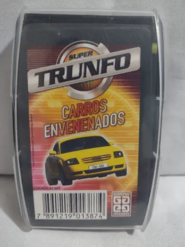 Super Trunfo Carros Envenenados Grow Original Antigo Raro de Coleção Com Estojo