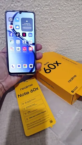 Realme Note 60x 128GB 4GB RAM Preto - Na caixa, completo, tela 90Hz