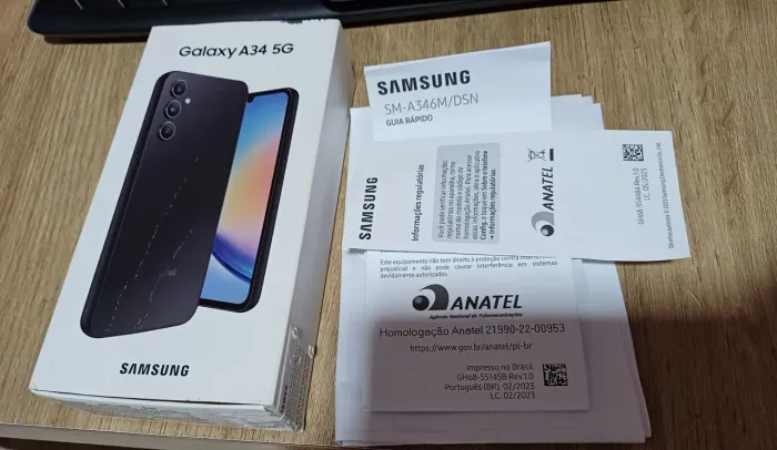 Celular Samsung A 34 5G 128 gb preto 