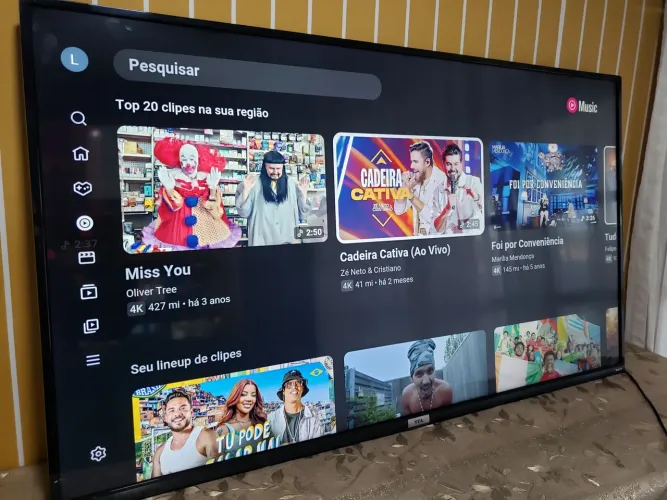 Smart tv 50 polegadas 4k Led telão para os jogos da copa 