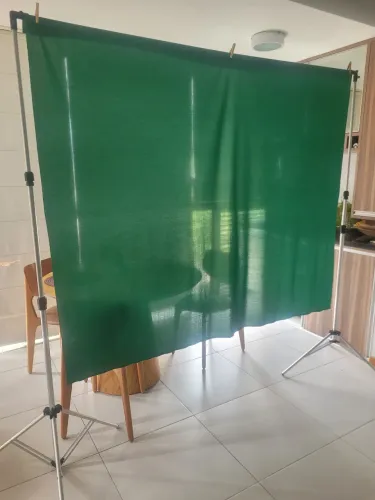 Suporte para fundo infinito (Chroma key) de 3m X 2m bolsa de carregamento + tecido verde