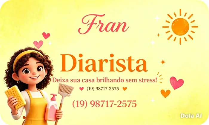 Sou uma funcional na área diarista