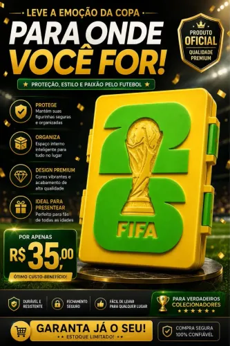 Caixinha Porta figurinha Copa do Mundo 