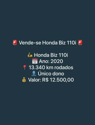 Vende-se Honda Biz 110i