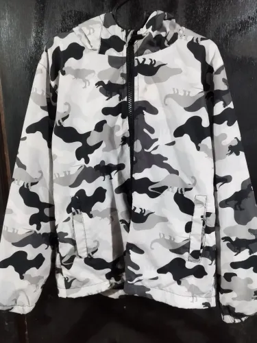 Jaqueta corta vento infantil camuflada 4-8 100% Poliéster