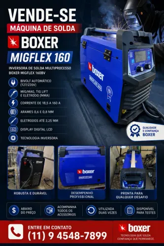 Máquina de solda boxer Migflex 160
