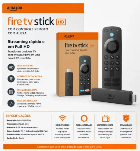 Fire TV Stick HD Wifi 6
