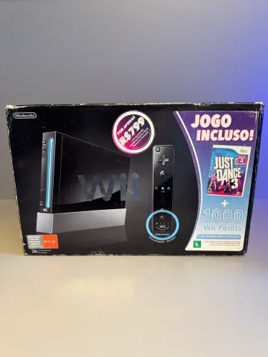 Nintendo Wii Completo na Caixa Preto