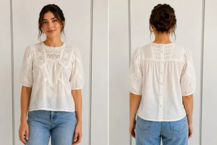 Blusa rendada ANTHROPOLOGIE
