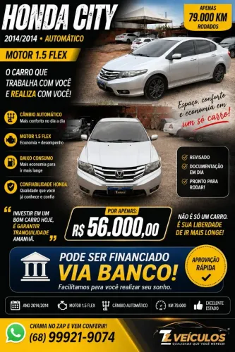 Honda City Sedan LX 1.5 Flex 16V 4P Aut. 2014