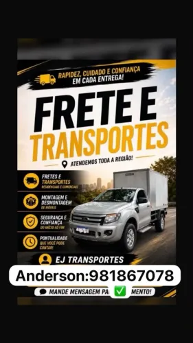 FRETES E MUDANÇAS COM PREÇO E QUALIDADE DE ATENDIMENTO E PRESTAÇÃO DE SERVIÇOS!