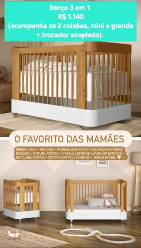 Vendo Berço 3 em 1