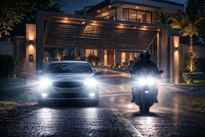 Tx car. Acione portão com luz alta. Carro/Moto