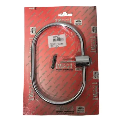 Argola Oval Para Banheiro Linha Master Cromada Em Alumínio