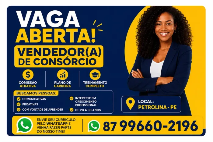 Vaga para vendedor(a)