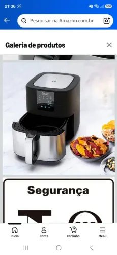 Air fryer obter inox nova na caixa 4.8 litros