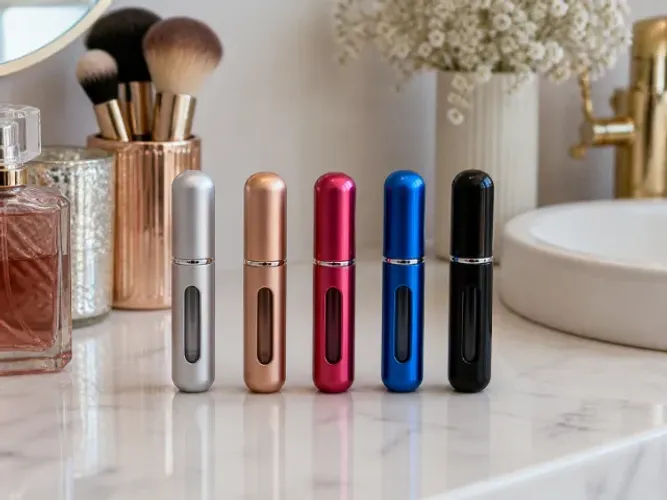 KIT com 2 Frascos de Perfume Recarregável Portátil