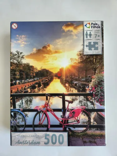 Quebra-cabeça Pais e Filhos Amsterdam 500 peças Usado