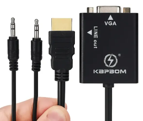 Cabo Adaptador Hdmi X Vga Com P2 Kap-v079