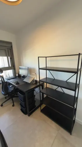 Kit Home Office Completo: Mesa 150cm + Estante + Cadeira Gamer