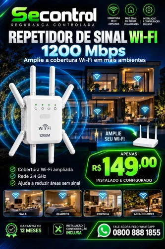 Repetidor Wi-Fi / instalado e configurado