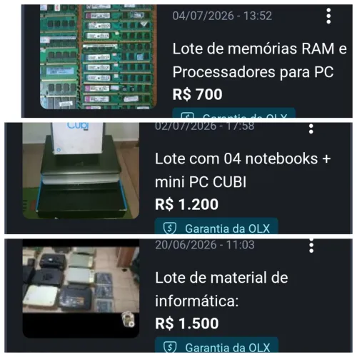 Lote grande de material de informática
