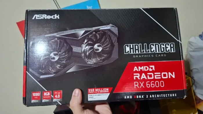 Placa de vídeo AMD RX 6600 ASRock challenger 8gb